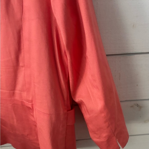 Roz & Ali Blazer Jacket Women Large in Coral with Pockets - Picture 8 of 10